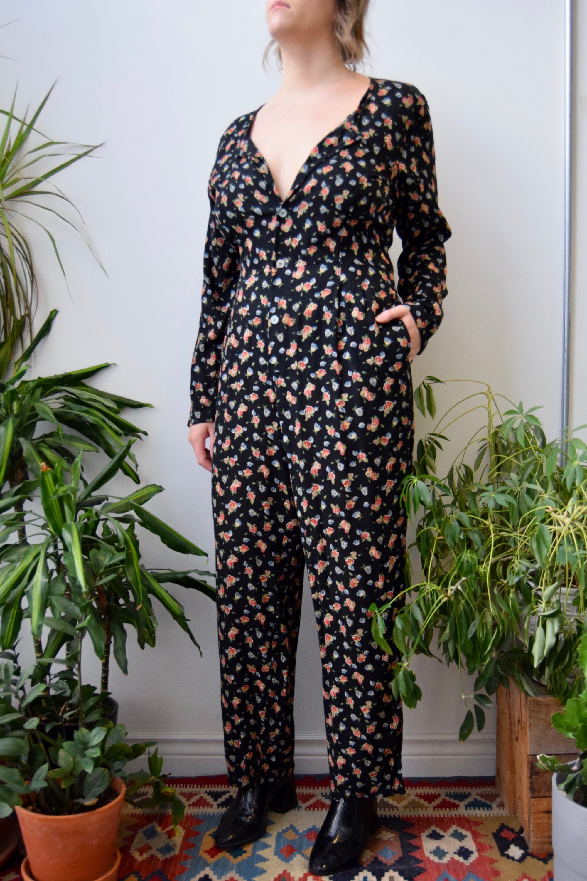 Nineties Floral Jumpsuit