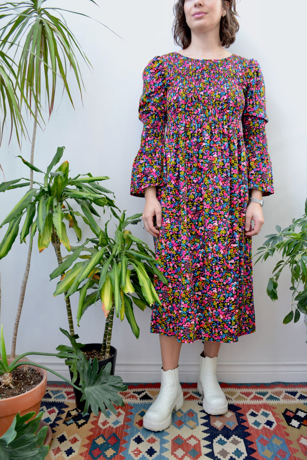 Ditsy Floral Seventies Dress