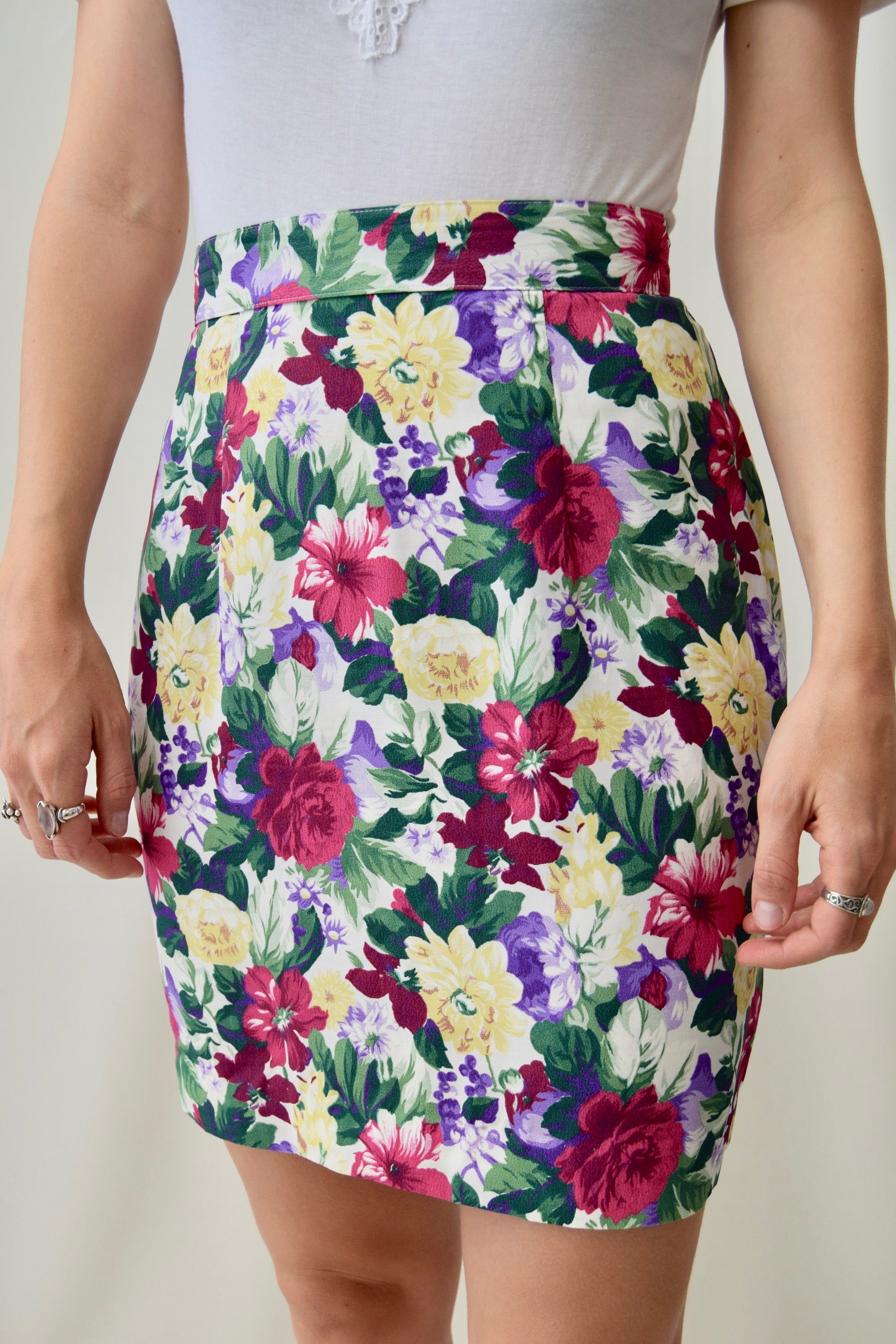 90's Floral Wallpaper Skirt