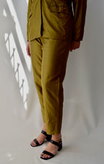 Olive Raw Silk Suit