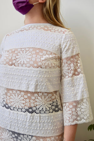 Seventies Crochet Flower Power Dress