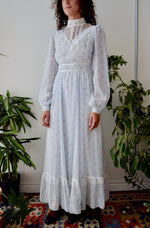 Seventies Baby Blue Gunne Sax Dress