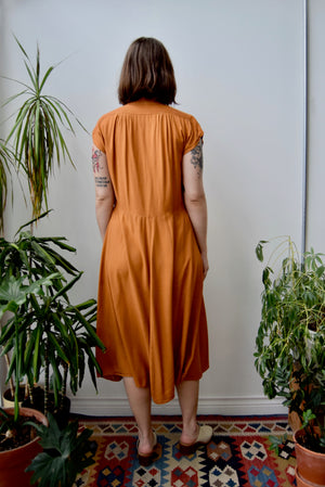 Copper Rayon Dress