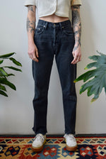 Black Raw Hem Jeans