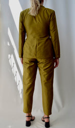 Olive Raw Silk Suit