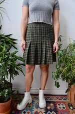 Aughts Plaid Wool Skirt