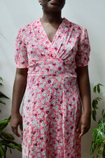Vintage Depression Era Floral Dress