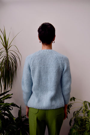 Vintage Baby Blue Knit Sweater