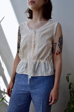 Peach Calico Corset Top