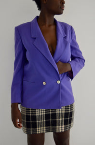 Lavender Wool "Christian Dior" Double Breasted Blazer