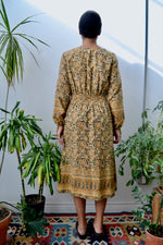 Seventies Paisley Peasant Dress