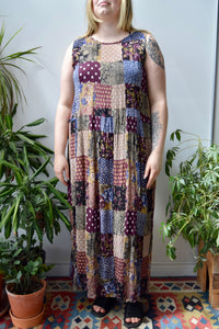 Patchwork Crinkle Dress