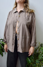 Umber Linen Blend Shacket