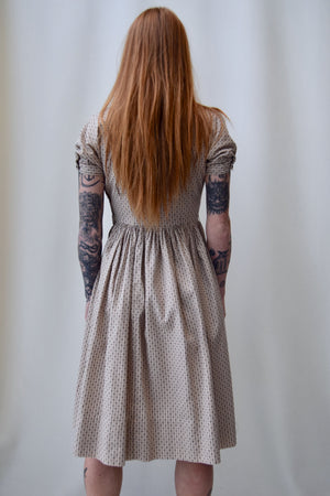 Fifties Woven Pattern Cotton Dress