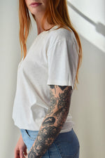 Vintage Plain White Threadbare T-Shirt