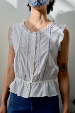 Seventies "You Babes" Cotton Corset Cover Top