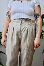 Pleated Linen Trousers