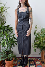 Aughts Pinstripe Grey Dress