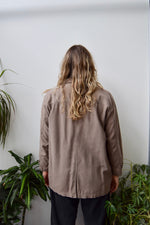 Umber Linen Blend Shacket