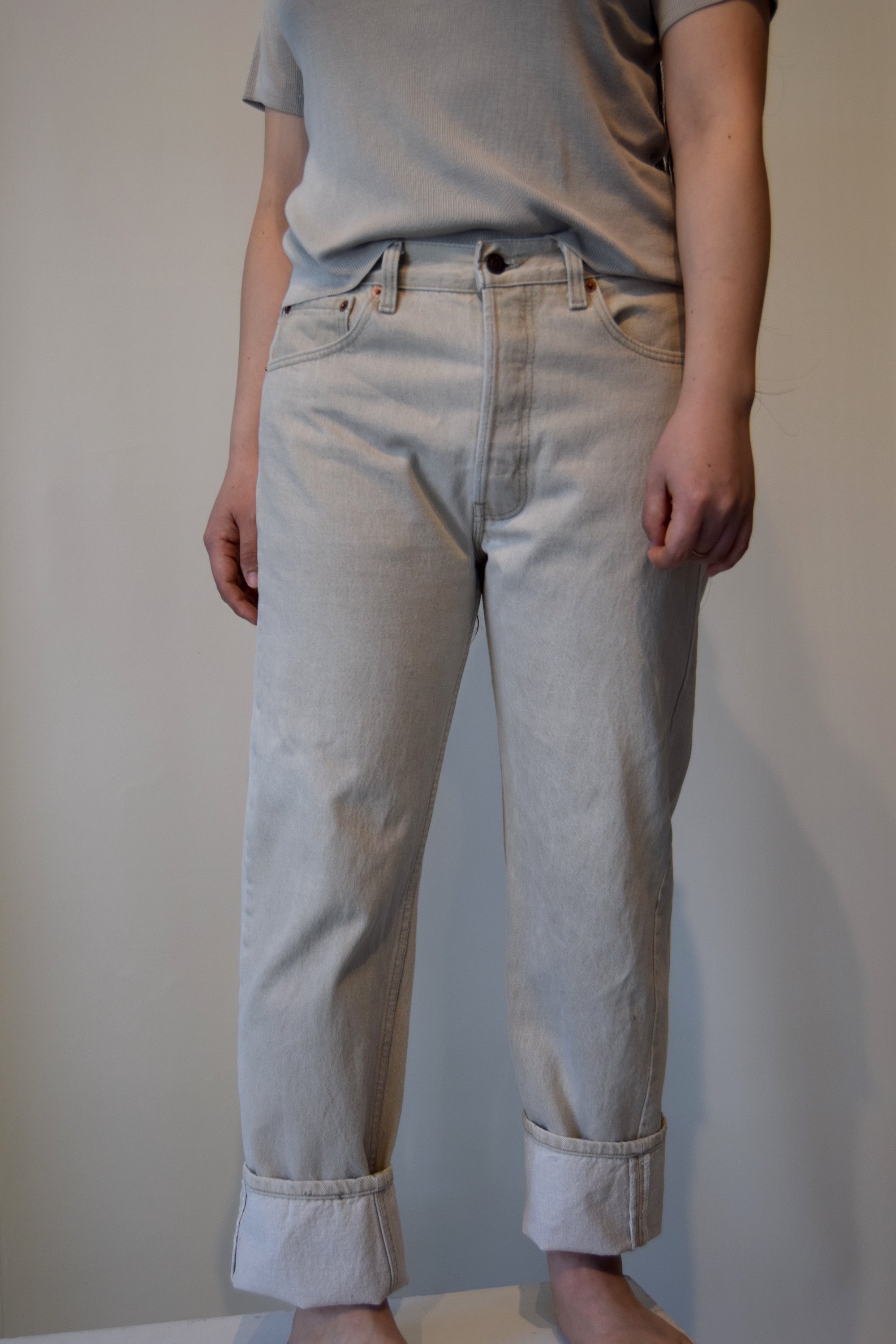 Vintage Beige Levi's 501 Jeans