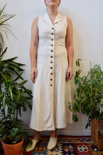 Ivory Silk Lace Up Dress