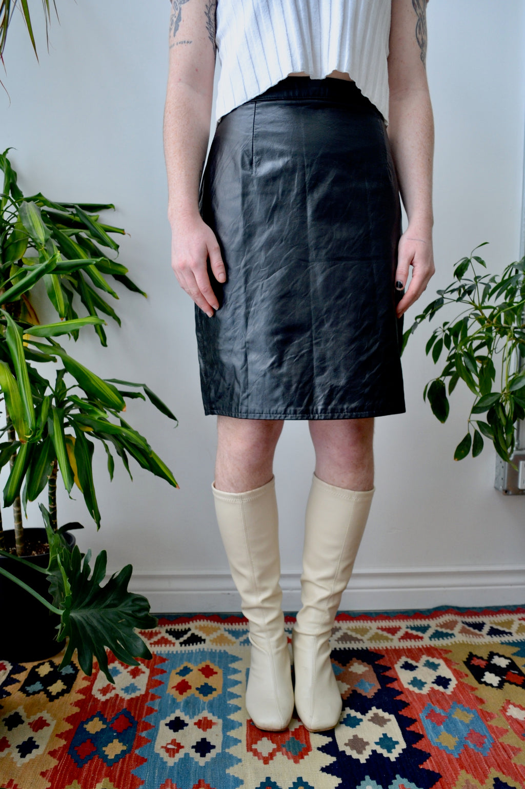 Seventies Leather Skirt