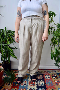 Pleated Linen Trousers