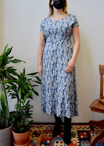 Blue Tones Floral Dress