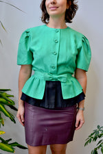 80s Does 60s Peplum Blouse