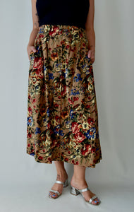 Autumnal Garden Button Front Skirt