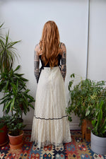 70s Renaissance Lace And Velvet Gown