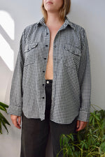 B&W Plaid Button Up