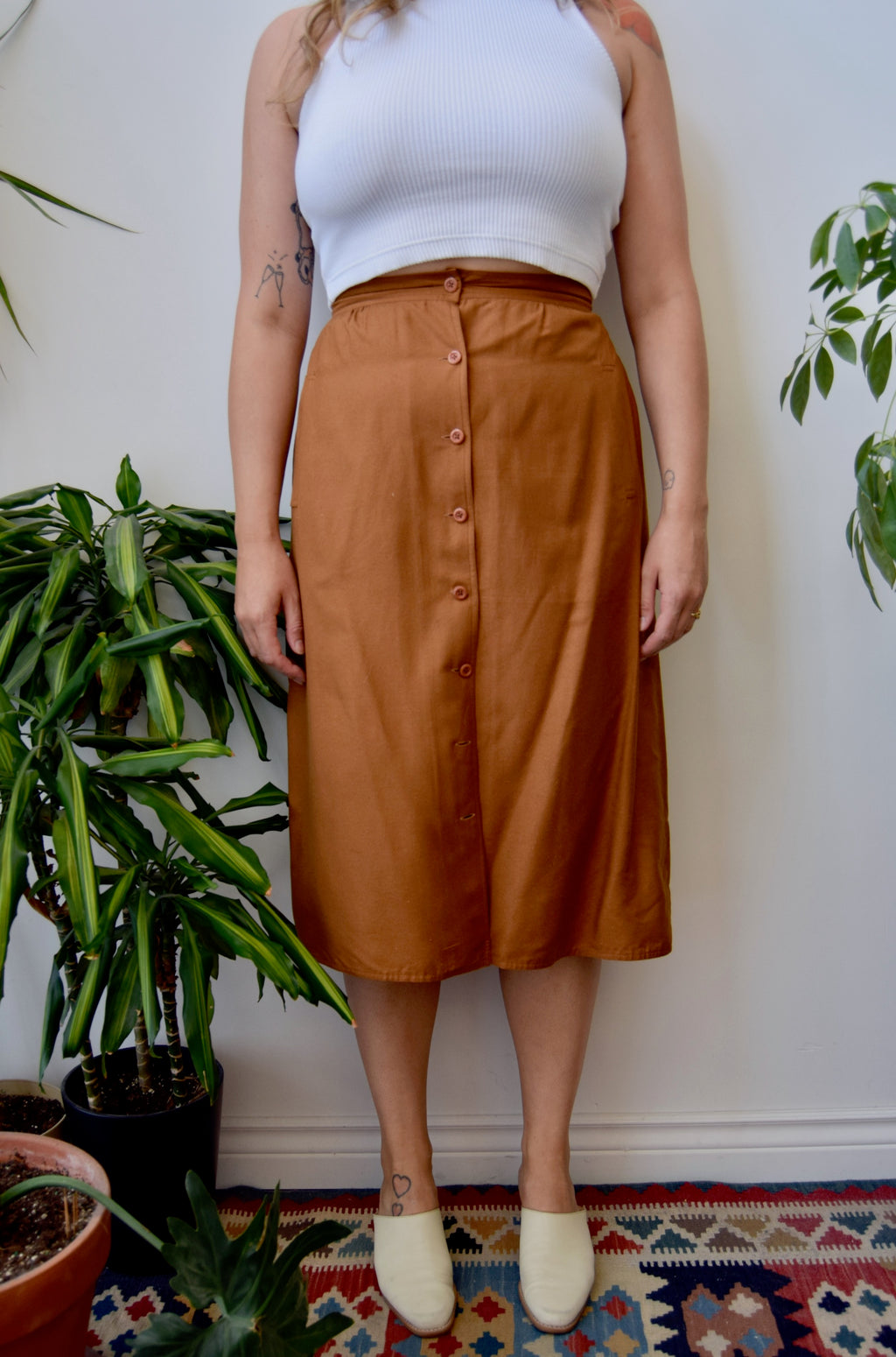 Caramel Silk Skirt