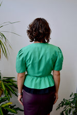 80s Does 60s Peplum Blouse