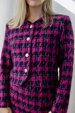 Magenta Tweed Suit