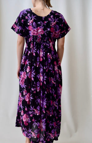 Moody Floral Ruched Dress