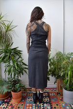 Aughts Pinstripe Grey Dress