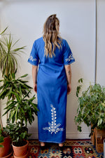 Embroidered Blue Kaftan