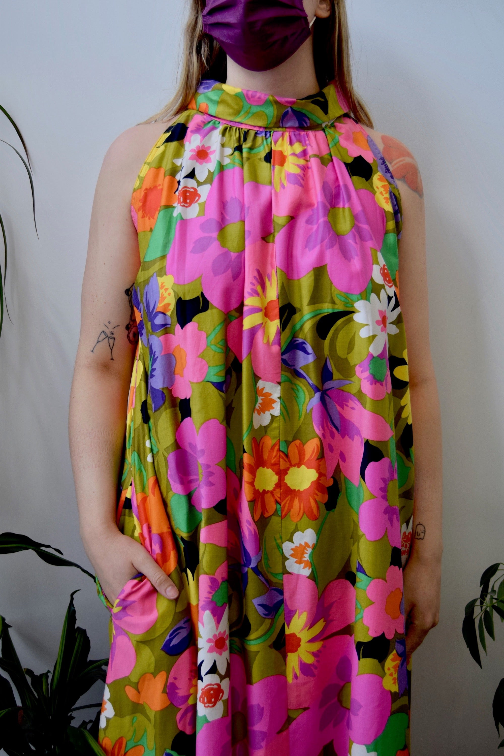 Groovy Floral Maxi Party Dress