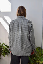 B&W Plaid Button Up