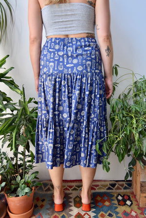 Western Buckle Print Skirt