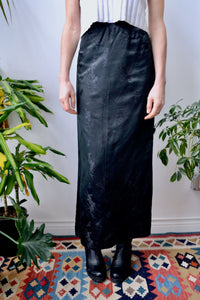 Jacquard Black Maxi Skirt