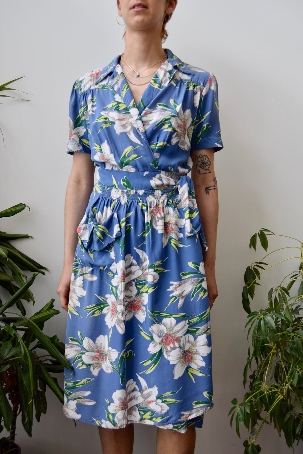 Vintage Cold Rayon Vacation Dress