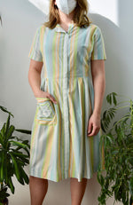 Vintage Pastel Stripe Dress