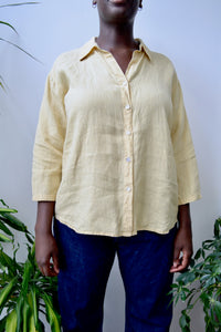 Yellow Linen Blouse