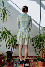 Pastel Floral Drop Waist Dress