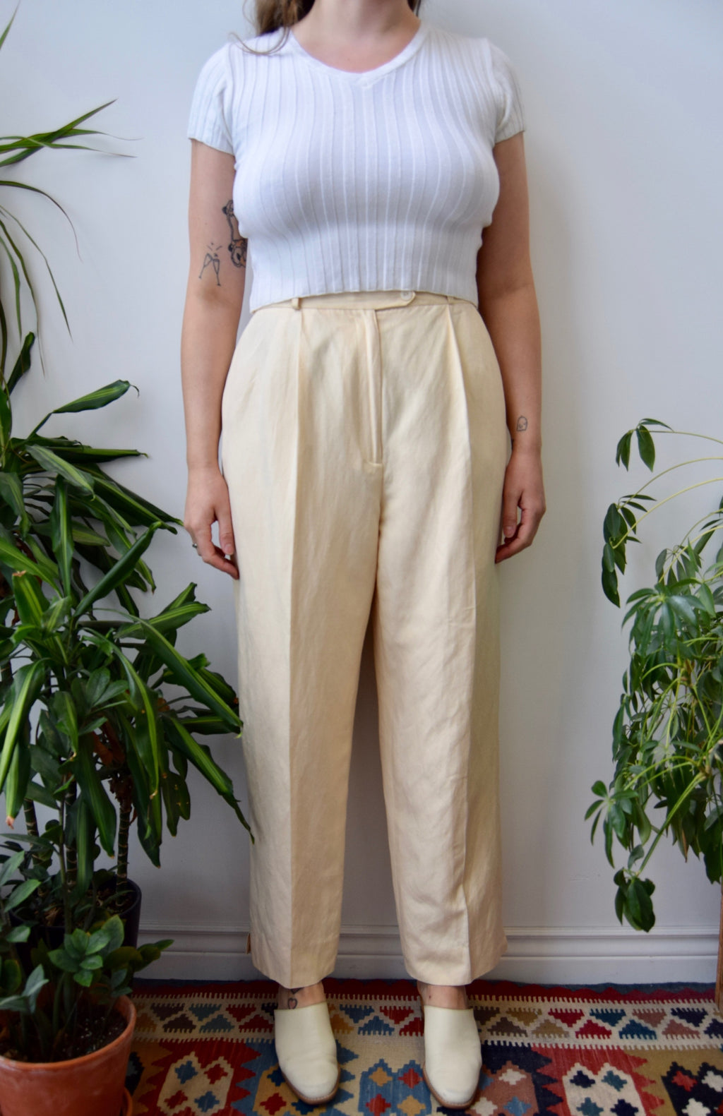 Silk Linen Butter Pants