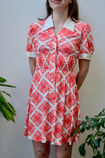 Seventies Argyle Mini Dress