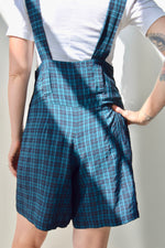 90's Plaid Shorteralls