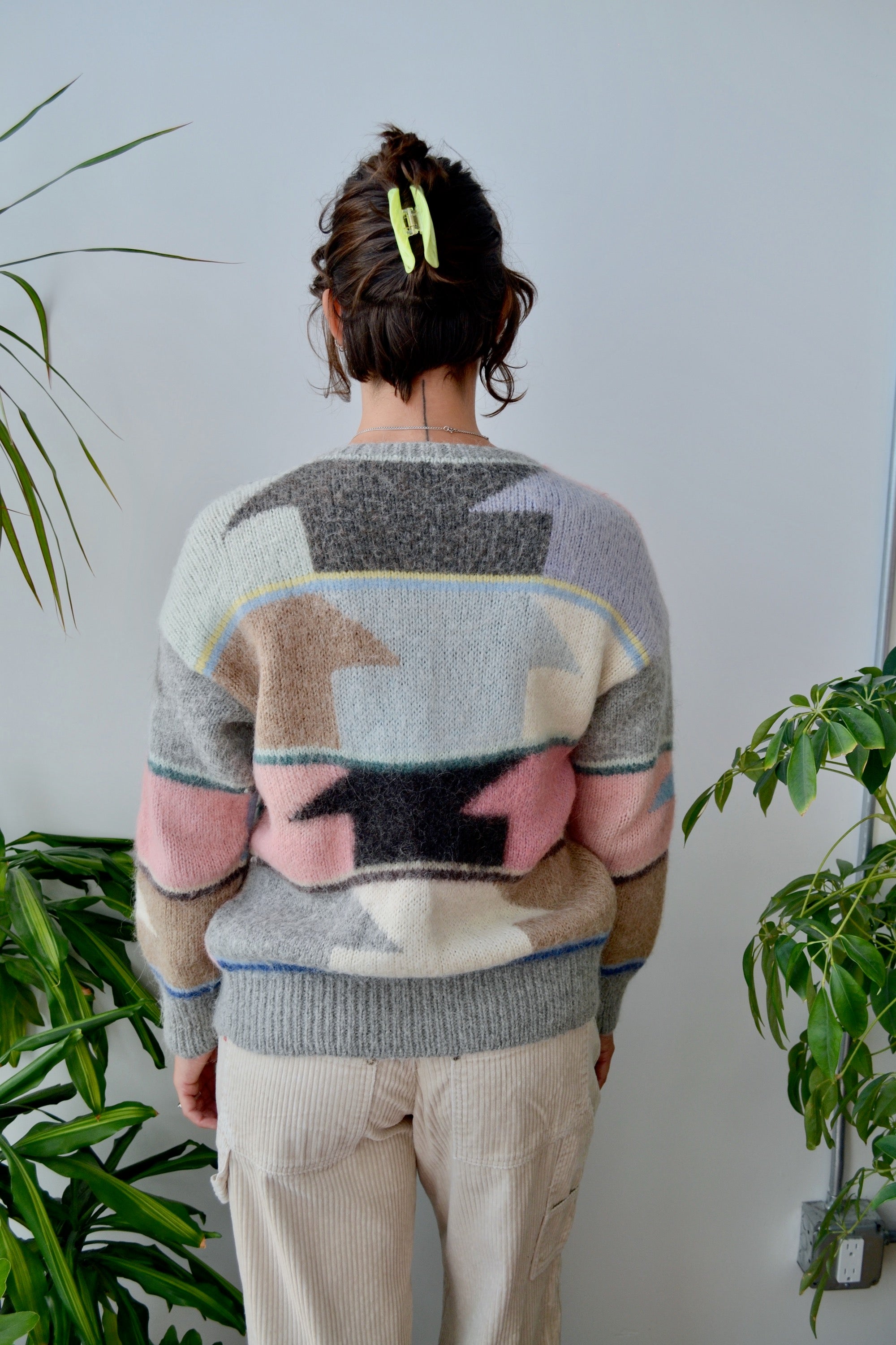 Soft Pastel Abstract Cardigan